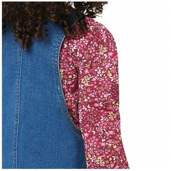 #5 BCBG Girls Kids' 2-piece Button Down Jean Skirt Jumper Set Floral Shirt - Picture 5 of 7